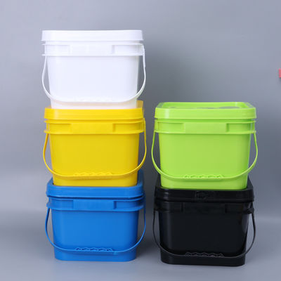 5L 10L 15L 18L 20L Quadrado Recipiente de alimentos Balde de plástico com tampa e manuseio Acessórios