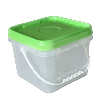 Pickles 5L 6L 8L 10L balde de plástico quadrado com logotipo de cor personalizada e fácil de abrir
