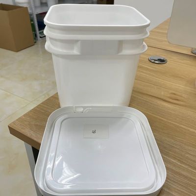 Selo à prova de adulteração 5L 6L Balde quadrado com tampa selada e balde de plástico impresso com logotipo