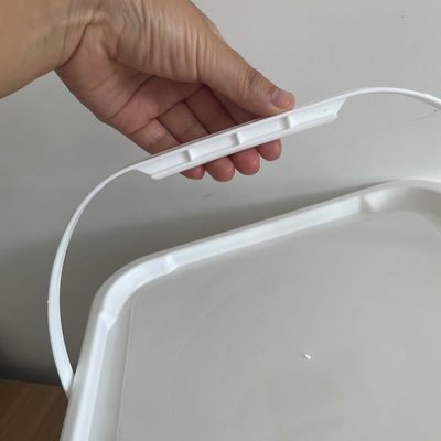 Balde de plástico quadrado 5L-20L com impressão personalizada e material de polipropileno