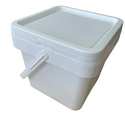 Garrafa de polipropileno balde quadrado de plástico 4L 5L 6L 8L 10L para transporte de bebidas
