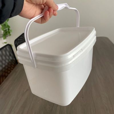 Garrafa de polipropileno balde quadrado de plástico 4L 5L 6L 8L 10L para transporte de bebidas