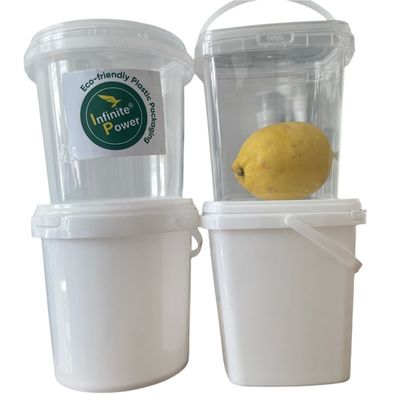 1-5L balde de plástico transparente com espessura de tampa de 1,0 a 2,5 mm Durável e duradouro