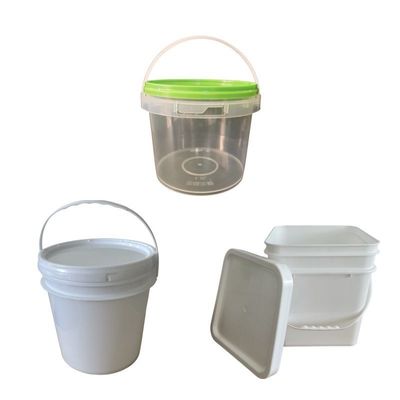 Impressão de tela de seda/transferência de calor/ IML 1L-5L Balde de plástico transparente transparente com tampa