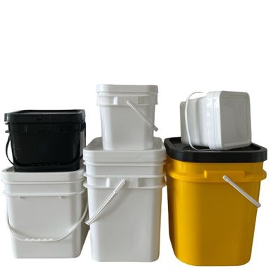1L / 2L / 3L / 4L / 5L Pocket de armazenamento Polipropileno durável e versátil balde quadrado com tampa
