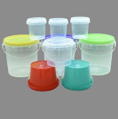1L-10L balde de plástico redondo de qualidade alimentar com material PP HDPE e espessura 1,0-2,5 mm