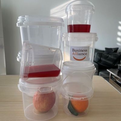 1L-10L balde de plástico redondo de qualidade alimentar com material PP HDPE e espessura 1,0-2,5 mm
