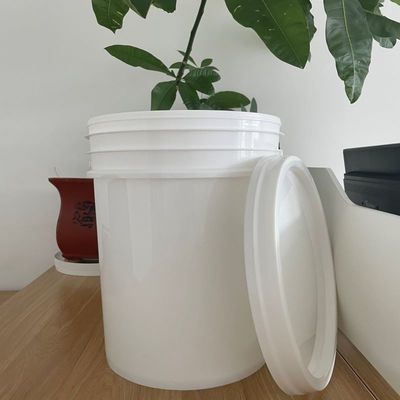 Container redondo de 6,5 galões de 25 litros de balde de plástico com tampa e espessura de 1,0 a 2,5 mm