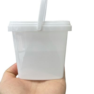 Balde de armazenamento de snacks com tampa Forma quadrada 1,0 a 2,5 mm Espesor reutilizável e durável