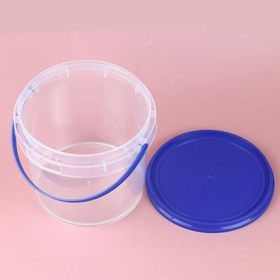 Personalização industrial Baldes de plástico transparente de 300 ml, 500 ml e 750 ml com tampa e tampa