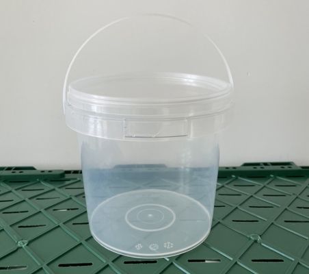 Personalização industrial Baldes de plástico transparente de 300 ml, 500 ml e 750 ml com tampa e tampa