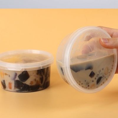 1.0-2,5 MM Espessura Balde de plástico personalizado para sopa de qualidade alimentar Molho de sorvete e açúcar