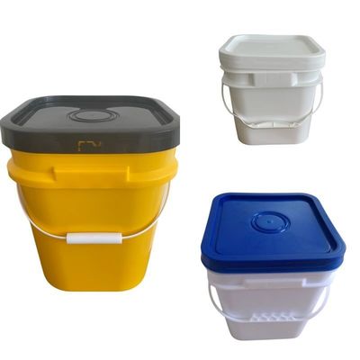 1.0 a 2.5 mm espessura Polipropileno 5 galões balde quadrado 4 lados impressos baldes de doces para animais de estimação