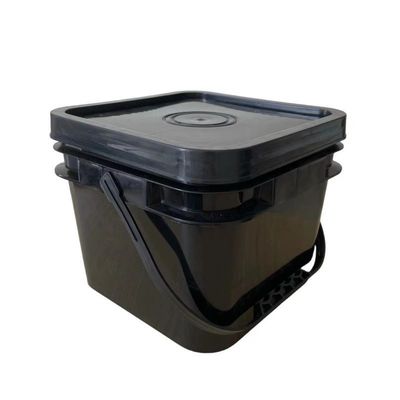 Ferramenta 2 galões quadrados de plástico balde de banheira de recipiente com tampas à prova de adulteração GAP/ISO/FDA certificado