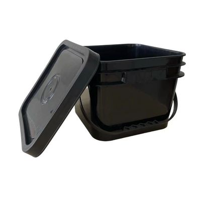 Ferramenta 2 galões quadrados de plástico balde de banheira de recipiente com tampas à prova de adulteração GAP/ISO/FDA certificado