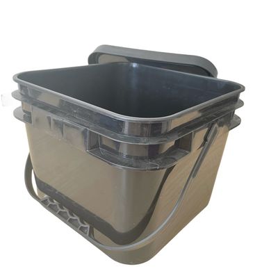 Ferramenta 2 galões quadrados de plástico balde de banheira de recipiente com tampas à prova de adulteração GAP/ISO/FDA certificado
