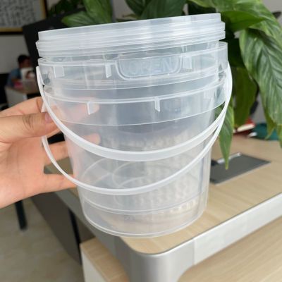 Ecrã de seda/transferência de calor/impressão IML Balde de PP com tampa versátil e prático