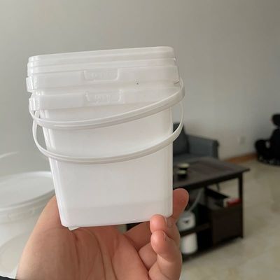Opções de impressão Transferência de calor de tela de seda e IML para balde de plástico quadrado