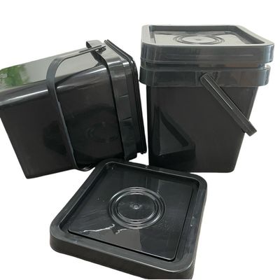 Balde de plástico quadrado de 5L personalizável e reciclável para embalagens de sementes