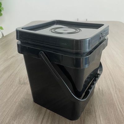 Balde de plástico quadrado de 5L personalizável e reciclável para embalagens de sementes