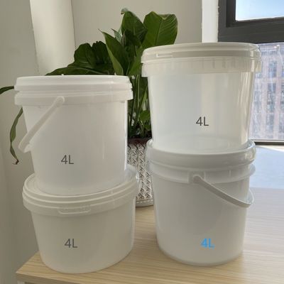Balde de recipiente de ferramentas de 4L com tampa feita de polipropileno/HDPE e plástico de qualidade alimentar
