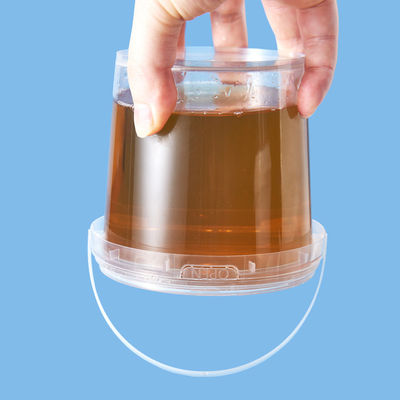 500 ml 750 ml 1L 1.5L baldes de plástico redondo de qualidade alimentar com tampa para sorvete mel pipoca e amendoim
