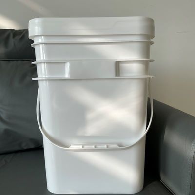 2L 4L 5L 8L 10L 15L 18L 20L Container de plástico quadrado de balde com serigrafia