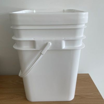 2L 4L 5L 8L 10L 15L 18L 20L Container de plástico quadrado de balde com serigrafia