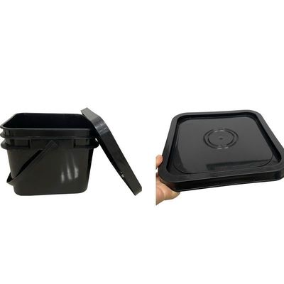 Reciclar 5L 6L 8L 10L HDPE plástico balde quadrado com logotipo e design de impressão personalizado