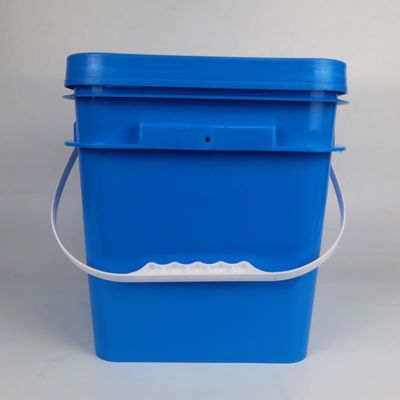 Reciclar 5L 6L 8L 10L HDPE plástico balde quadrado com logotipo e design de impressão personalizado