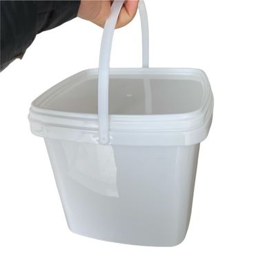 300 ml 5 L de balde quadrado de PP Container branco ou transparente Balde de pipoca para produtos