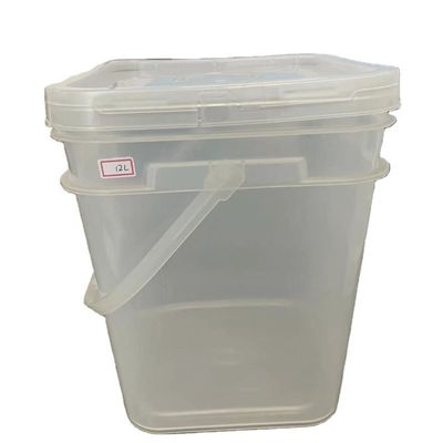 Container de balde de plástico de PP quadrado 8L Impressão a cores ou em branco tela de seda / transferência de calor / IML