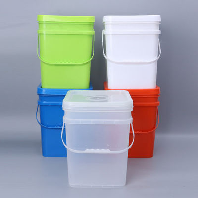 Reciclagem de recipiente de plástico quadrado com tampa de balde Impressão versátil e design durável