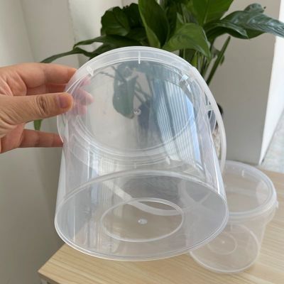 1.0MM-2.5mm espessura balde de plástico de qualidade alimentar com tampa branco claro