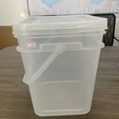 Balde Quadrado Liso 8L Customizar Balde de Plástico Impresso com Cobertura