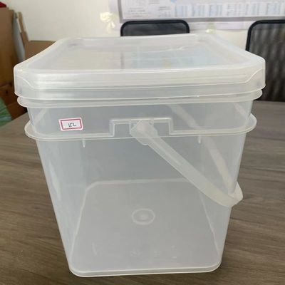 Balde Quadrado Liso 8L Customizar Balde de Plástico Impresso com Cobertura