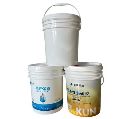 Balde de composto de 20L/25L com alça metálica e tela de seda de impressão/transferência de calor/IML