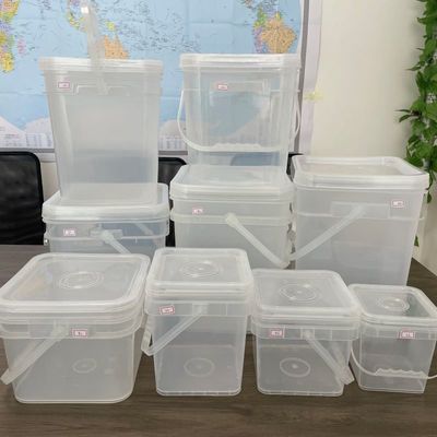 Balde de plástico quadrado de 2 galões com capacidade de 8 litros e certificação GAP/ISO/FDA