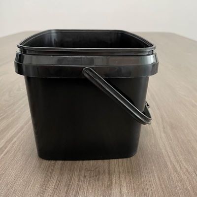 Balde de plástico transparente de balde retangular de 3 L para impressão de tela de seda/transferência de calor/IML