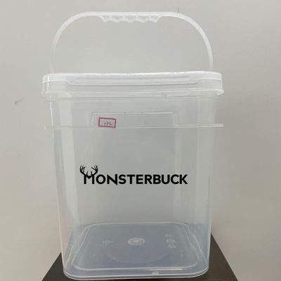 Ferramenta Durável 2.5 galões de plástico Container balde quadrado com tampa