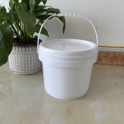 Balde de plástico transparente personalizado com tampa 5L 10L 15L