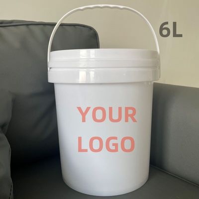Polipropileno Custom Logo Impresso Baldes de Plástico 4L 5L 6L 8L com Personalização