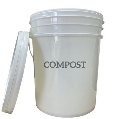 Balde de composto personalizado com alça de metal durável e ecológico