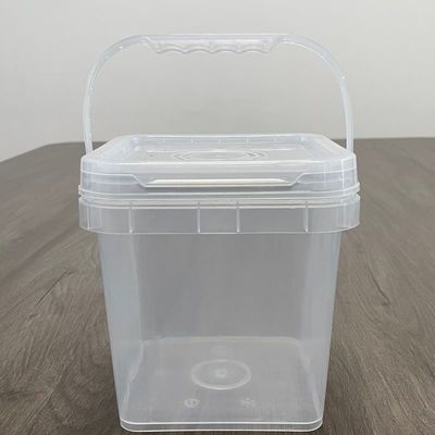 500 ml de recipiente de molho balde quadrado balde branco impresso com espessura de 1,0 a 2,5 mm