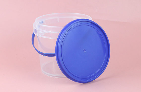 4L balde de plástico transparente com tampa