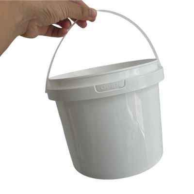 4L balde de plástico transparente com tampa