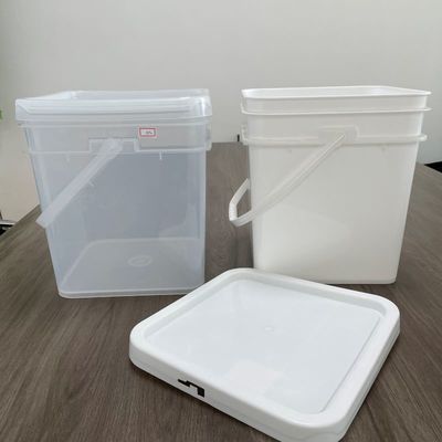 1 galão de balde quadrado com garrafa e balde de plástico Impressão personalizada transferência de calor IML