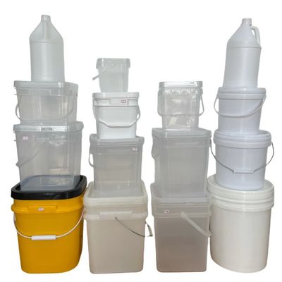 1 galão de balde quadrado com garrafa e balde de plástico Impressão personalizada transferência de calor IML