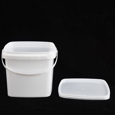 500 ml de recipiente quadrado balde de plástico com tampa Design durável e personalizável