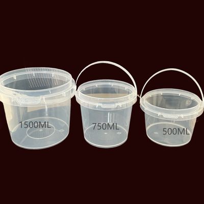 Personalizar 300ml 500ml 750ml 1L Barril de plástico transparente com tamanho personalizável